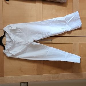 WHITE Charter Club Classic Fit Linen Pants